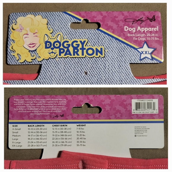 DOGGY PARTON dog t-shirt Dolly XXL tee large breed - Picture 3 of 4